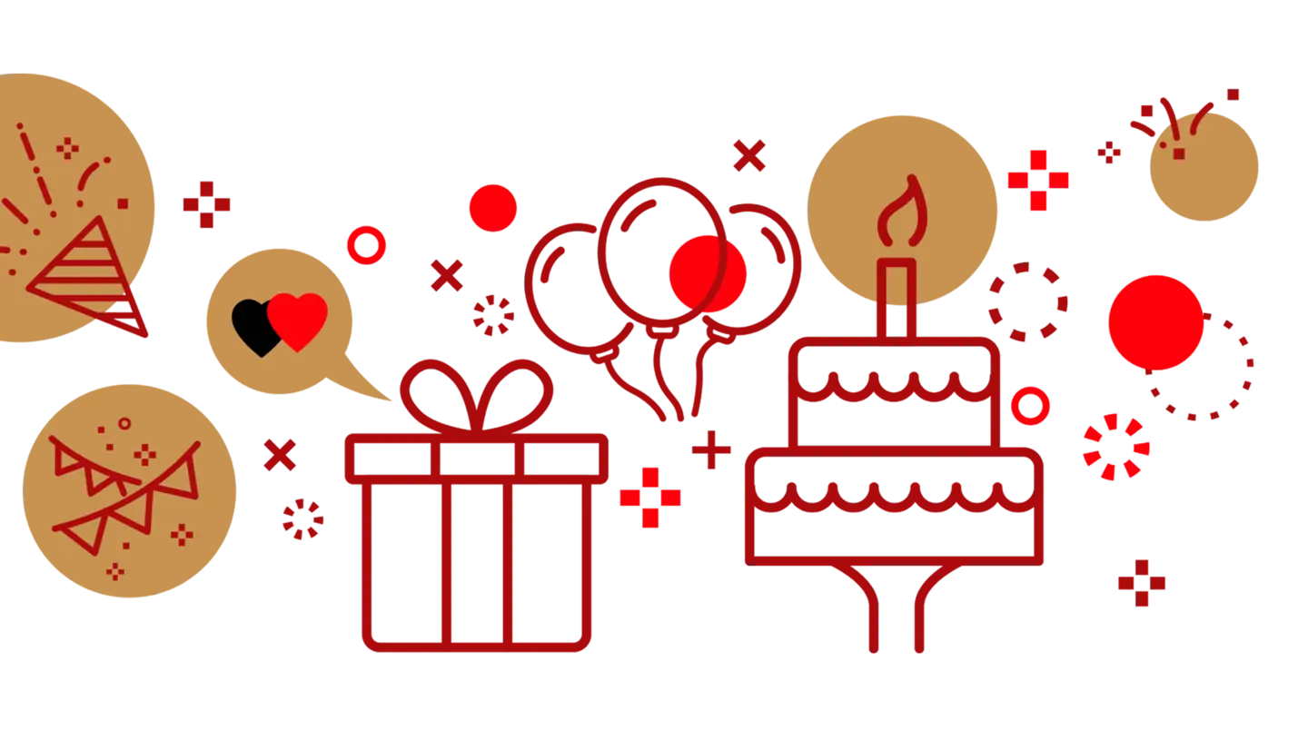 Party-Grafik für die Marke Doppelherz